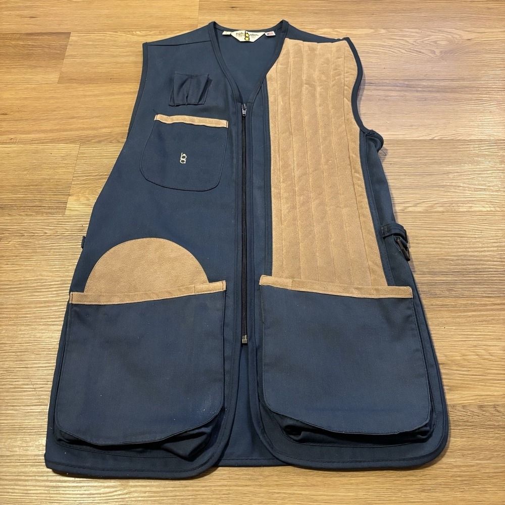 Vintage Bob Allen Padded Shooting Vest Men's Small Mesh Made in USA Full Zip